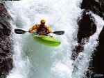 Pro Kayaker Brad Ludden, Running a Waterfall, Rattlesnake Creek, California.jpg